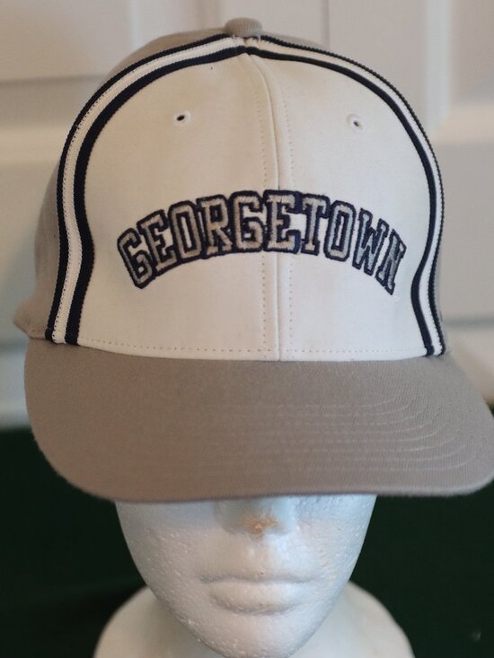 Nike Other - Nike Georgetown University 6 Panel Baseball Style Cap White/Blue/Grey/Tan